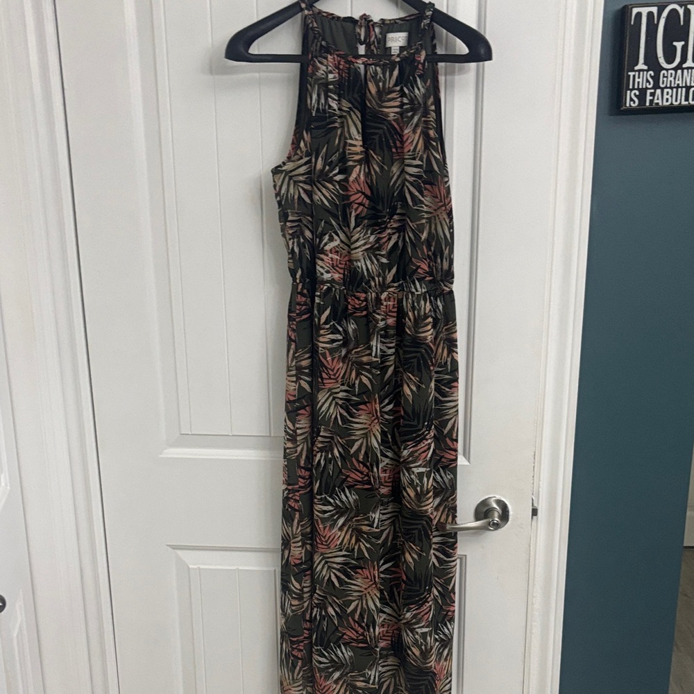 APRICOT Tropical Print Sleeveless Maxi Dress